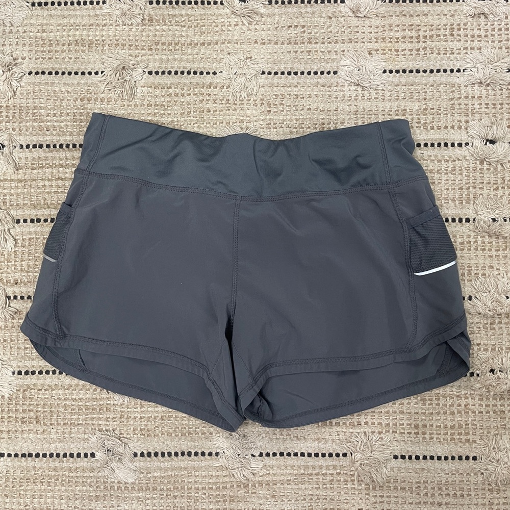 Athleta Ready Set Go Shorts Running Lined Gray Women Medium